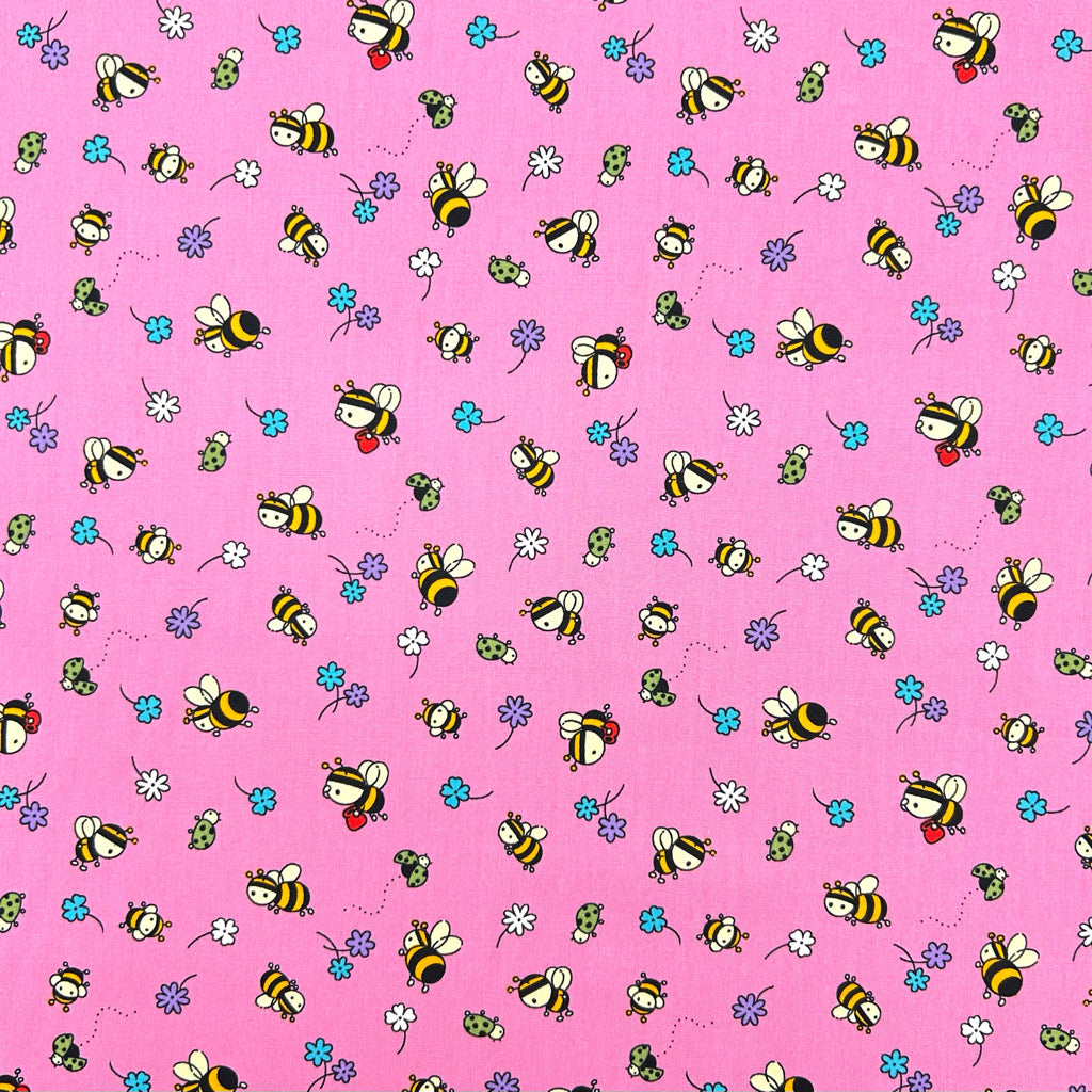 Bee Garden Rose & Hubble Cotton Poplin Fabric
