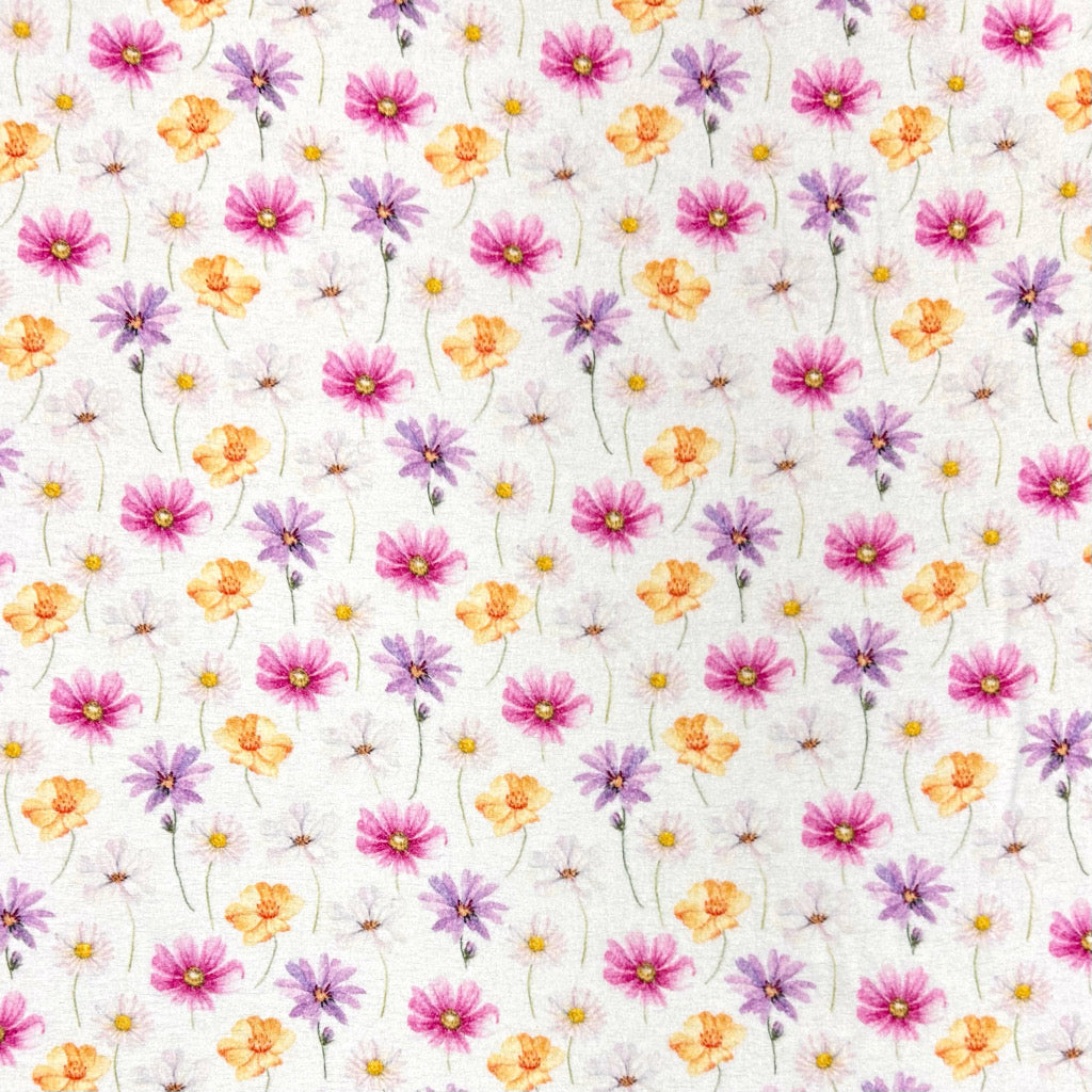 Soft Petal Wildflowers Brushed Cotton Fabric - Pound Fabrics