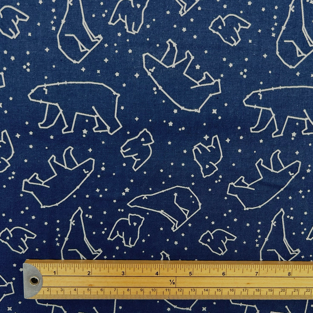 Bear Starlight Christmas Cotton Fabric