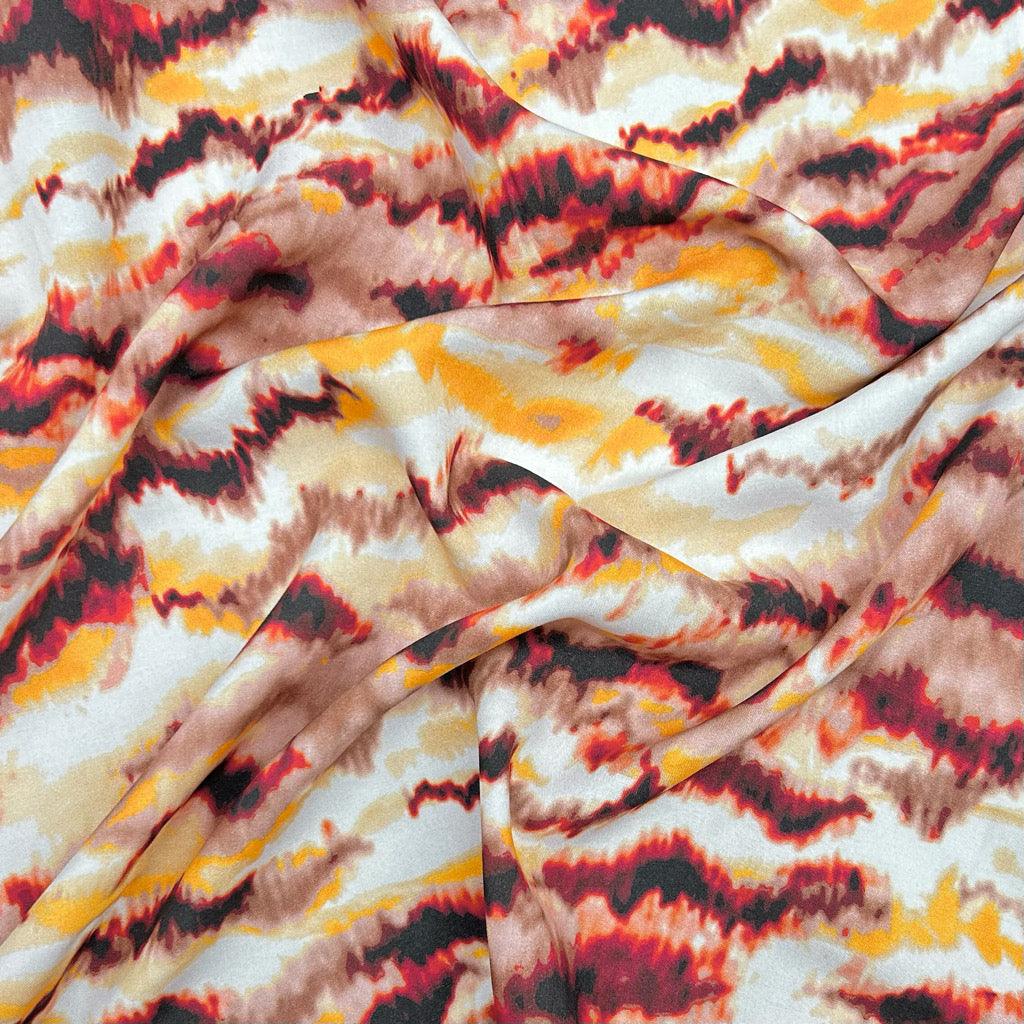 Abstract Waves Viscose Poplin Fabric - Pound Fabrics