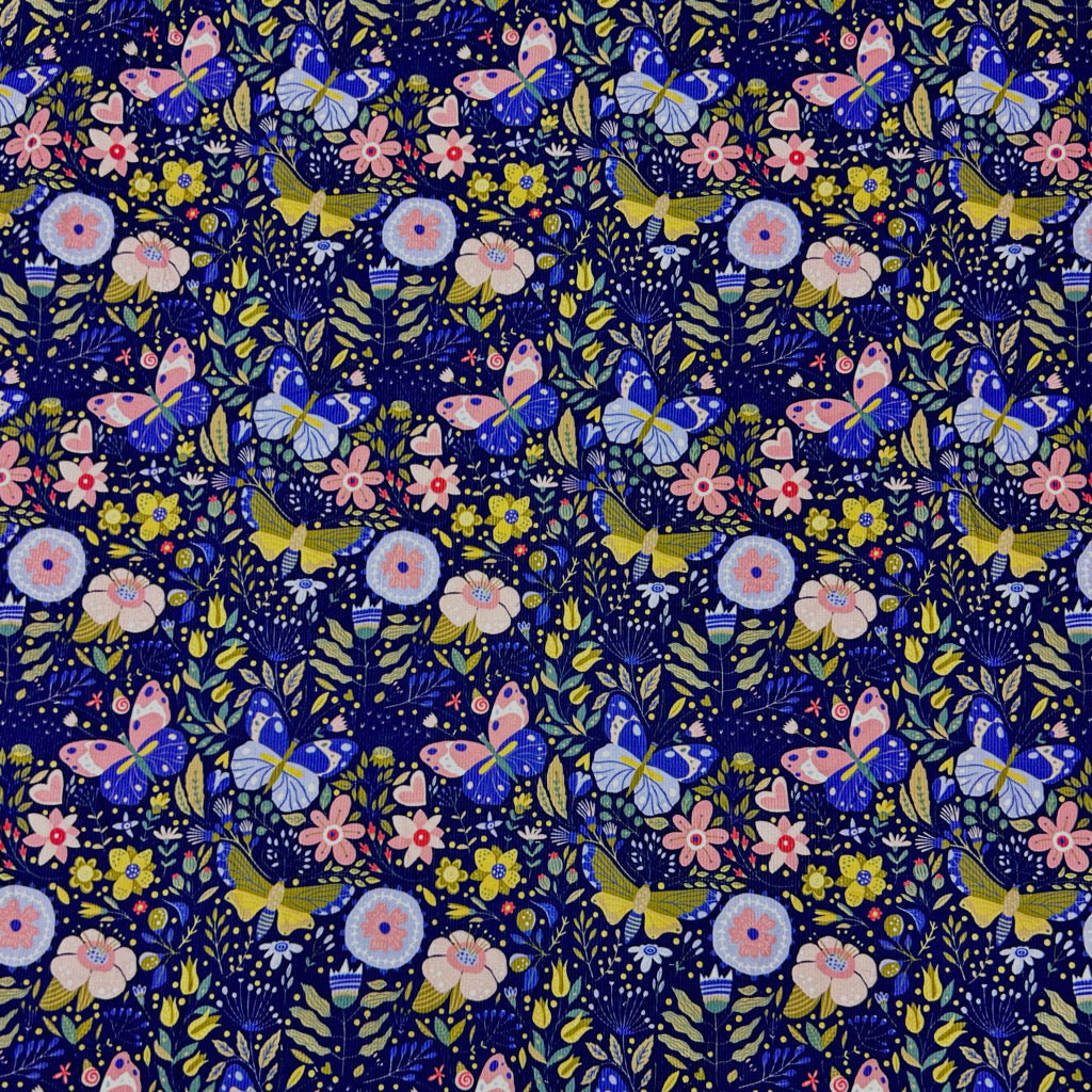 Wildflower Wings Needlecord Fabric