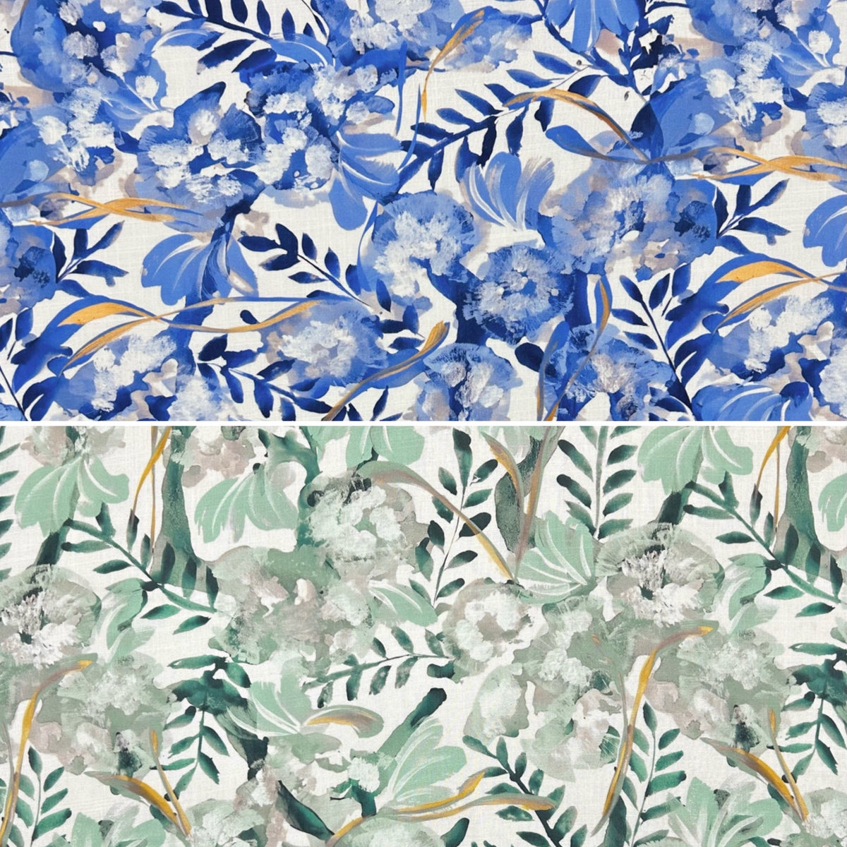 Chic Florals Linen Look Viscose Fabric