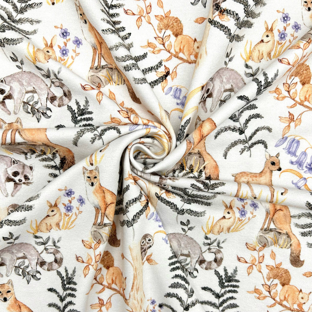 Forest Tales Organic Cotton Jersey Fabric