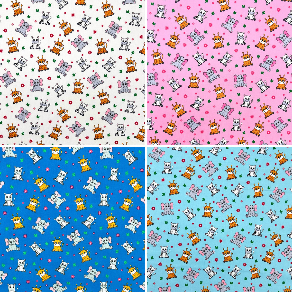 Baby Safari Rose & Hubble Cotton Poplin Fabric