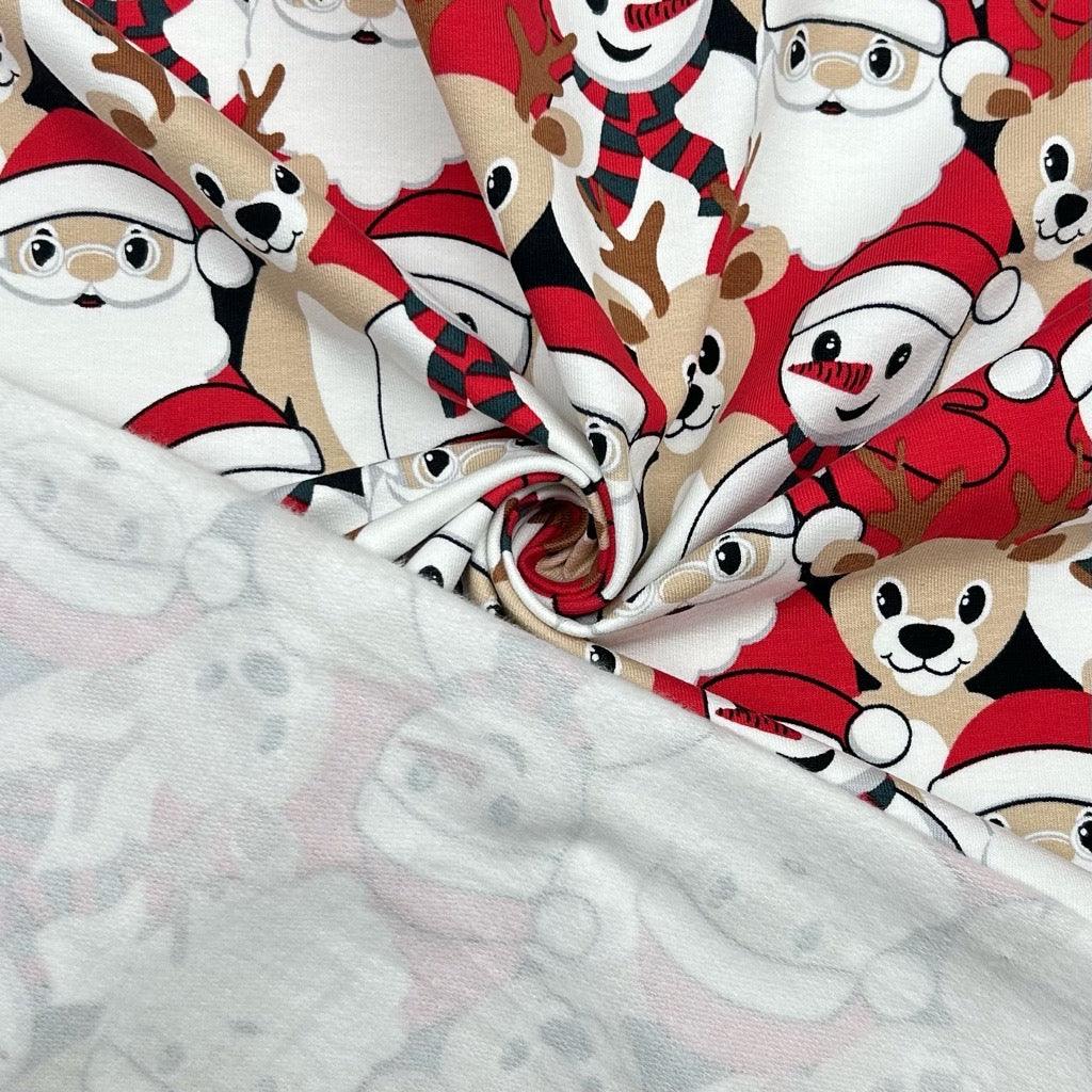 Christmas Characters Brushed French Terry Fabric - Pound Fabrics