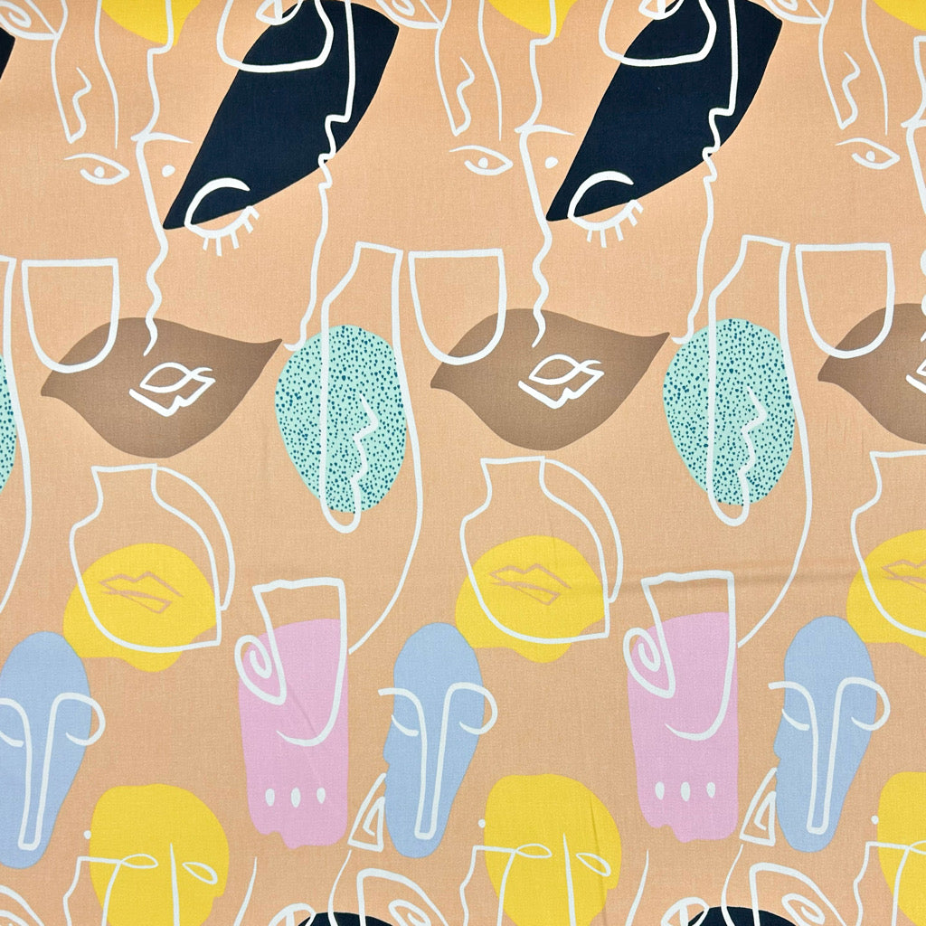 Prism Portraits Cotton Satin Fabric