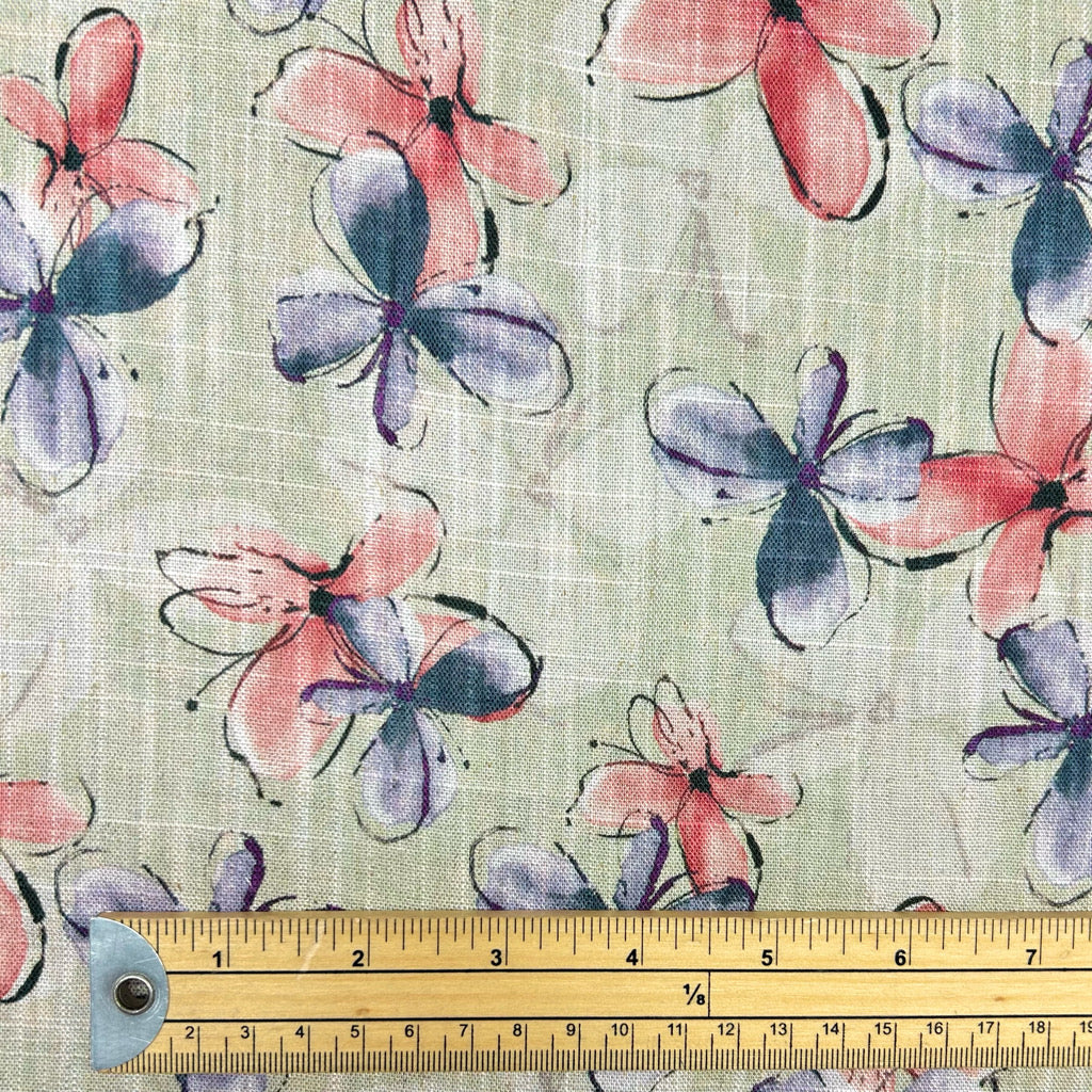 Blossom Flutter Linen Viscose Fabric