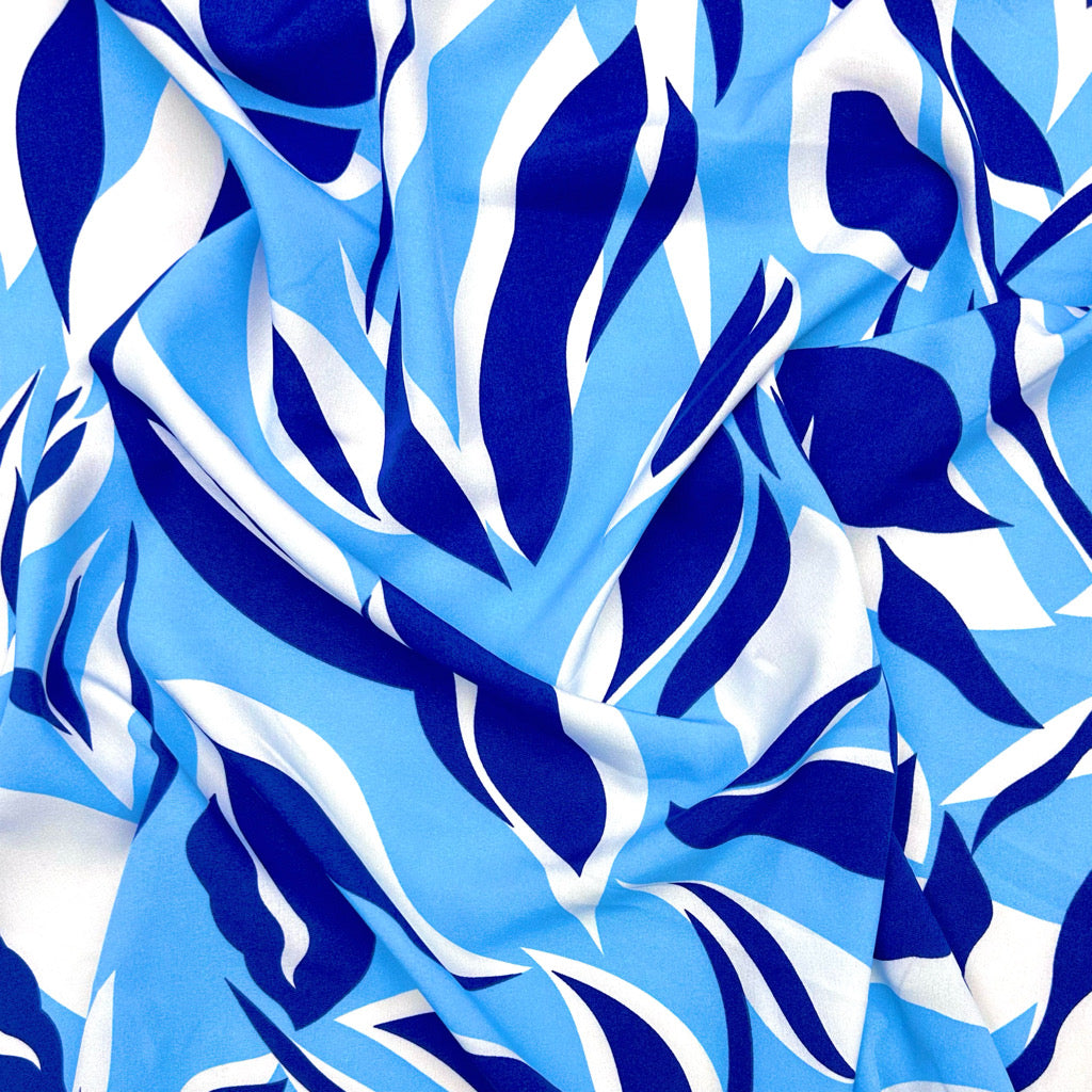 Ocean Waves Polyester Fabric