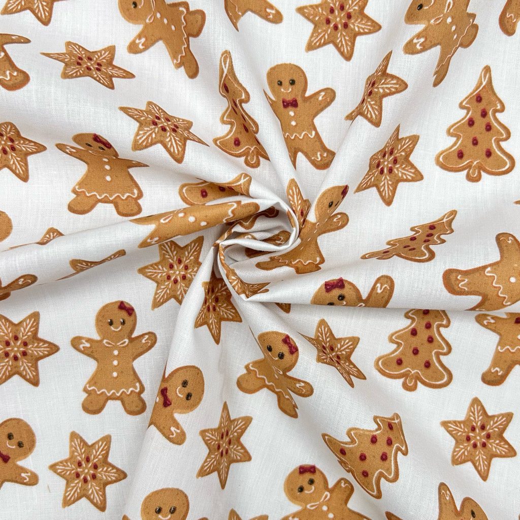 Gingerbread Fun Polycotton Fabric