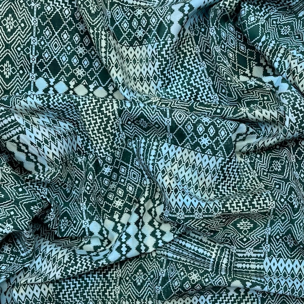 Abstract Geometric Cotton Batik Fabric