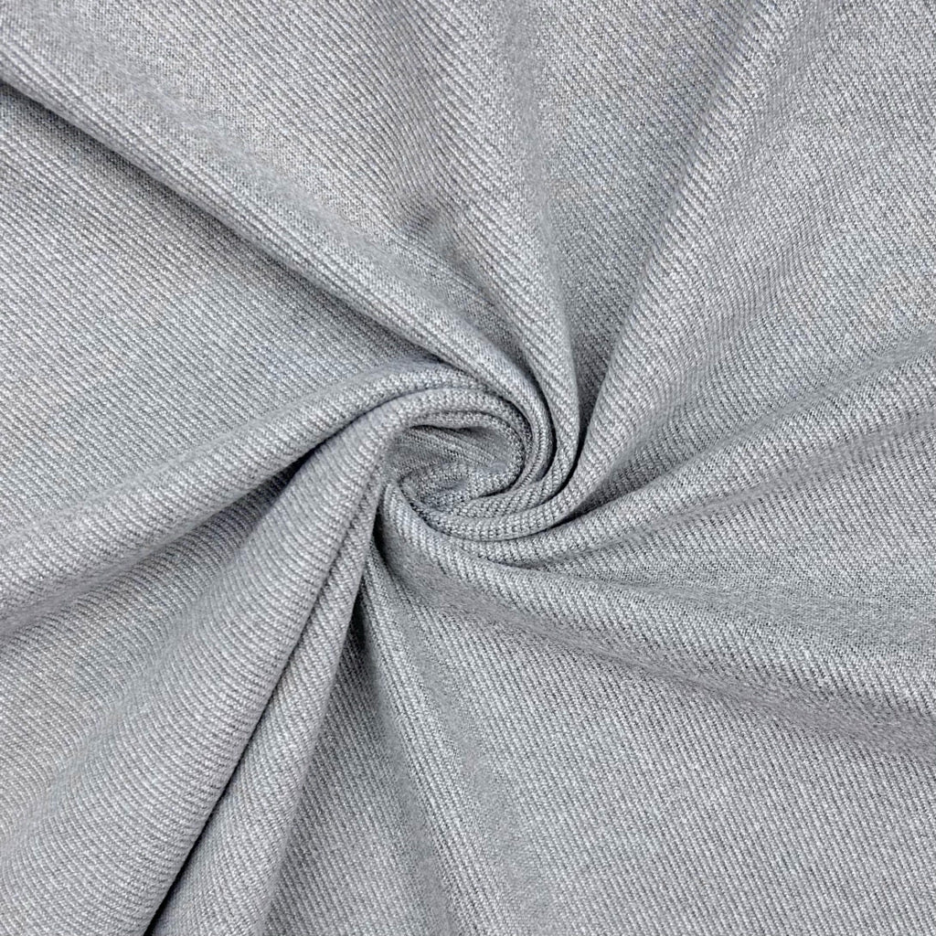 Twill Look Brushed Soft Knit Fabric