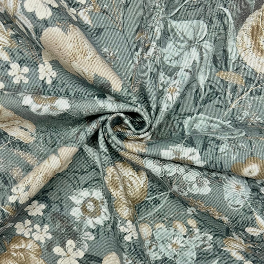 Whispering Garden Stretch Denim Fabric