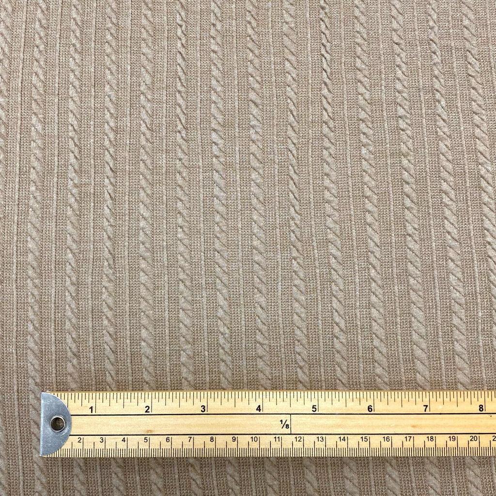 Warm Beige Rope Knit Fabric - Pound Fabrics