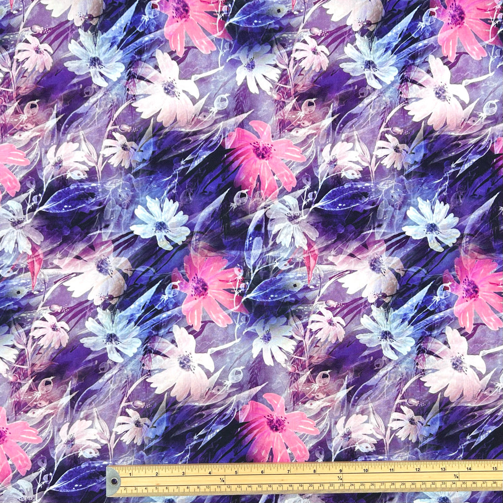 Dreamy Petals Viscose Poplin Fabric