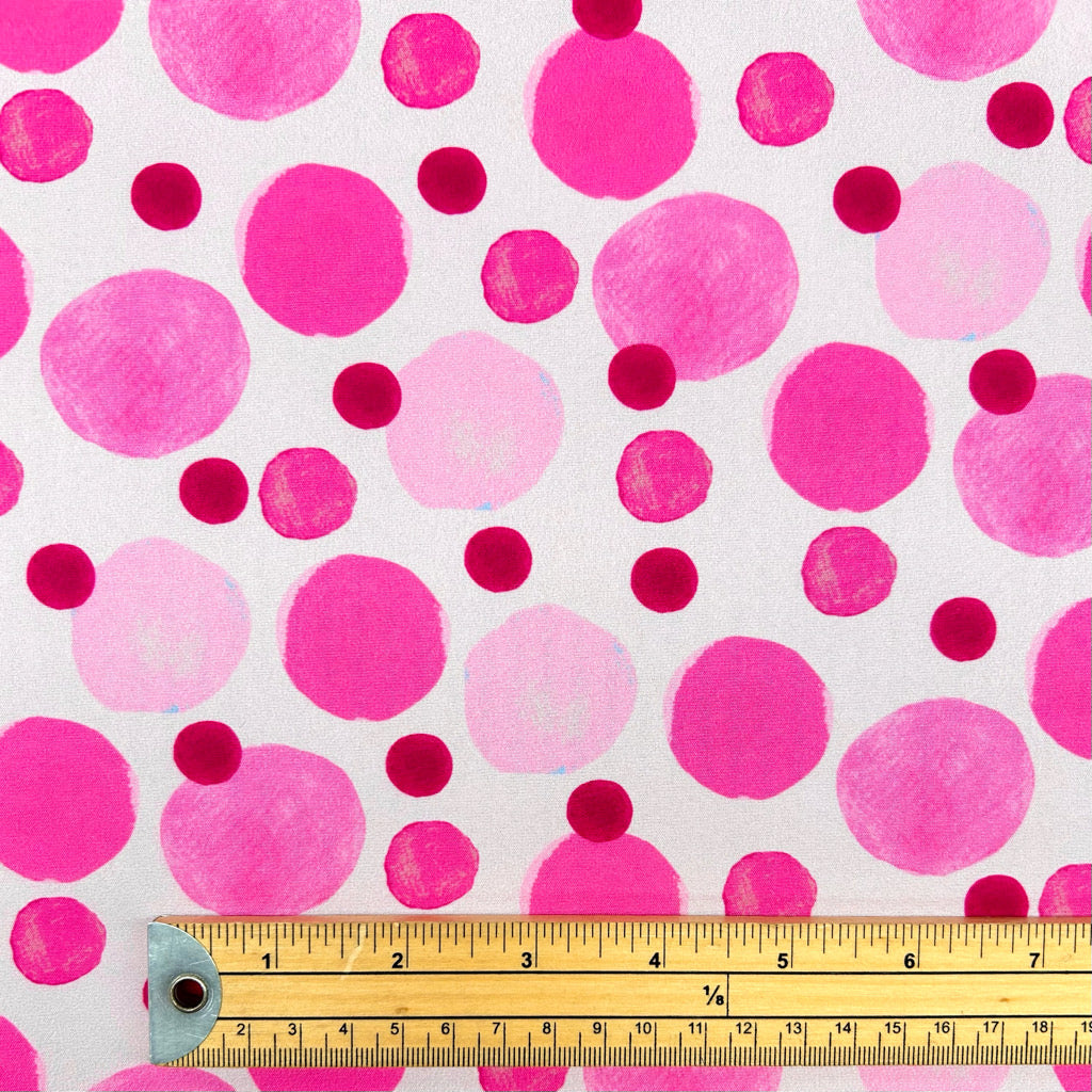 Watercolour Spots Softshell Fabric