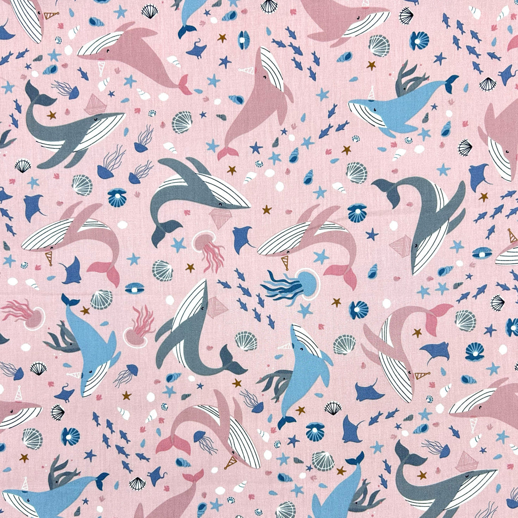 Seaside Charm Cotton Poplin Fabric