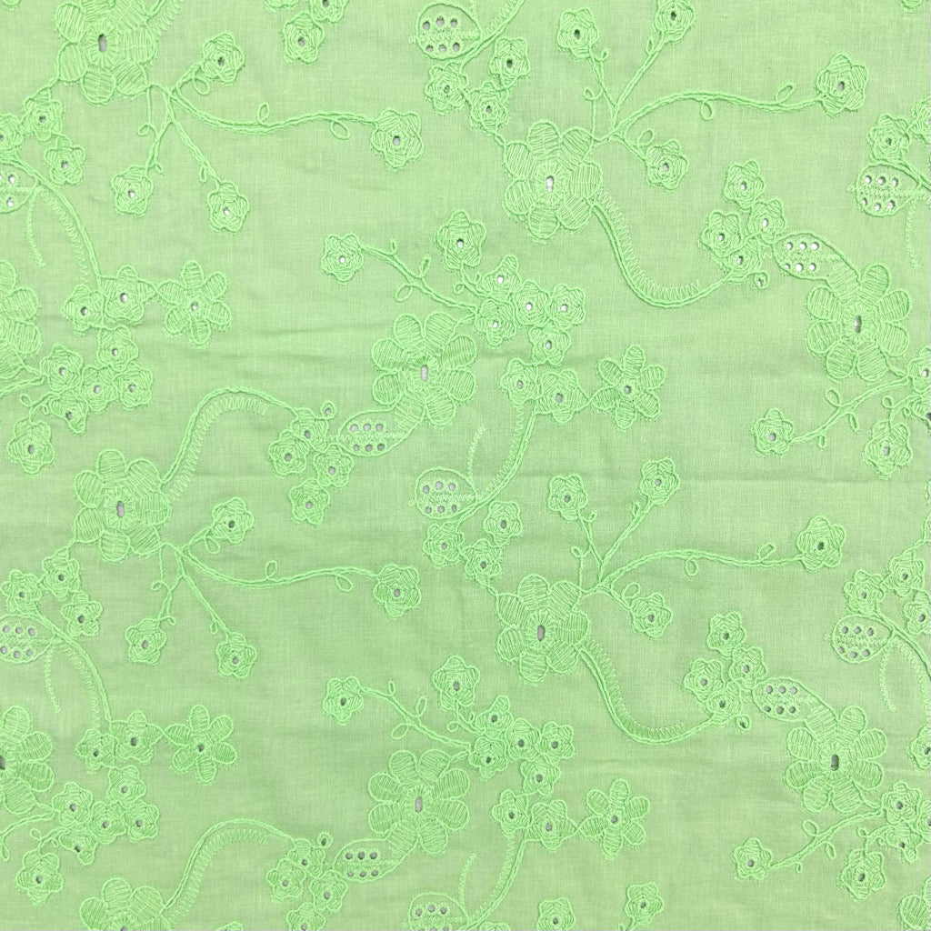 Floral Perfection Embroidered Cotton Fabric
