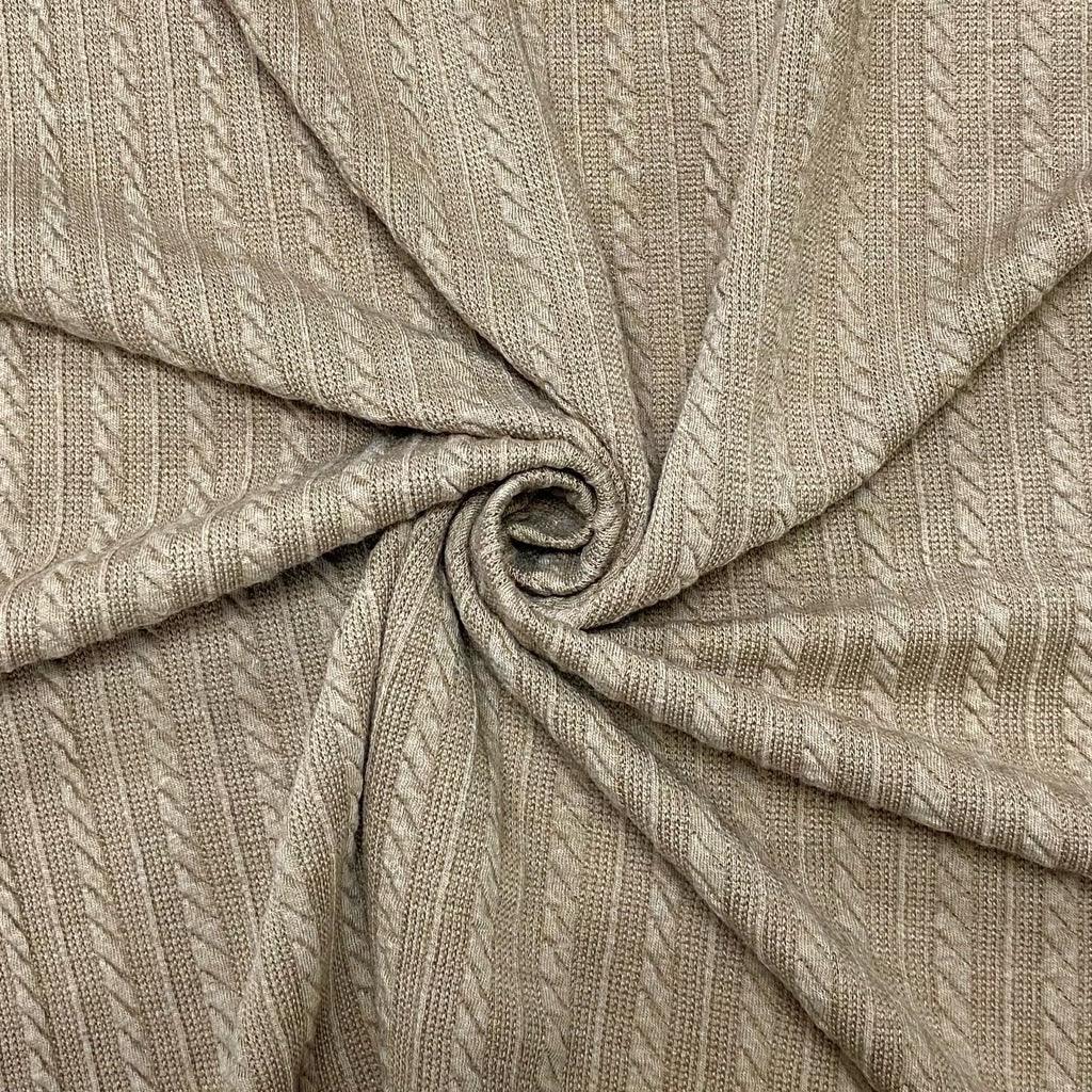 Warm Beige Rope Knit Fabric - Pound Fabrics