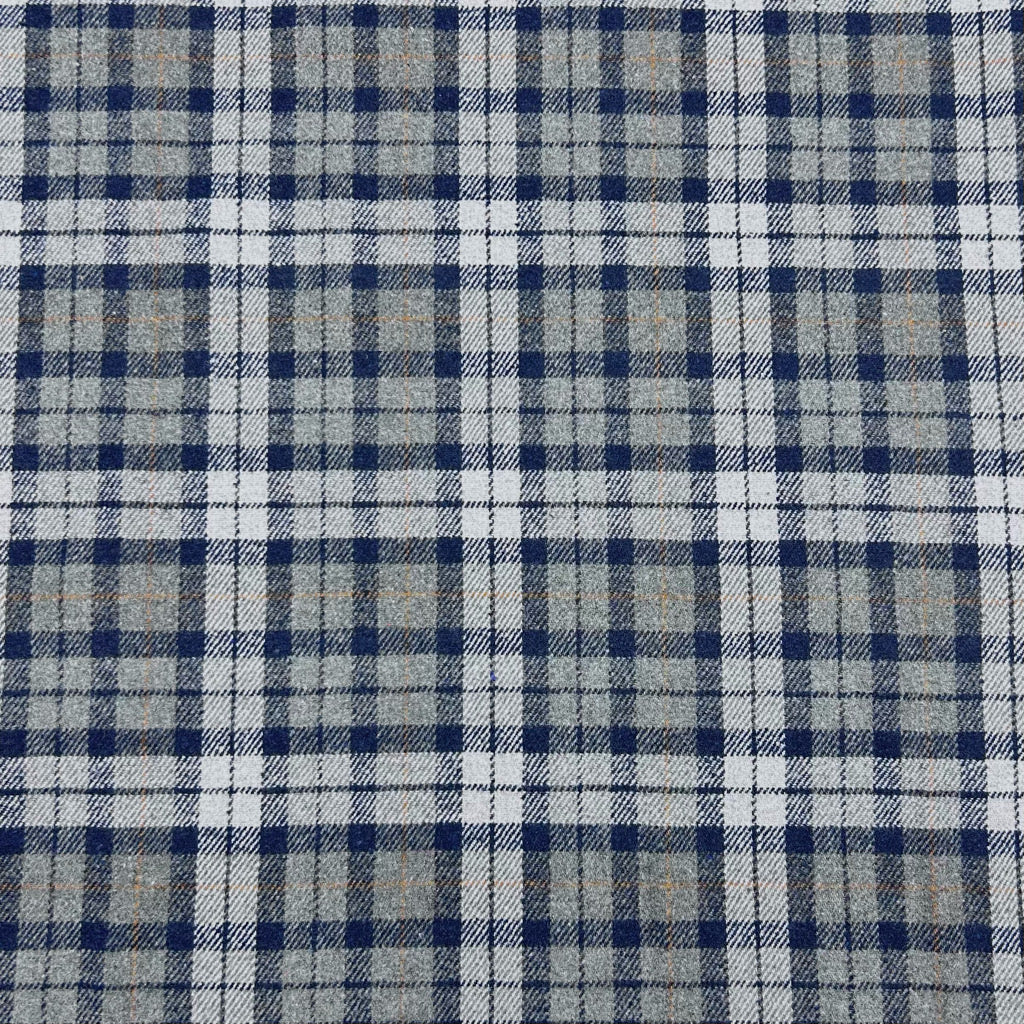 Soft Check Wool Blend Fabric - Pound Fabrics