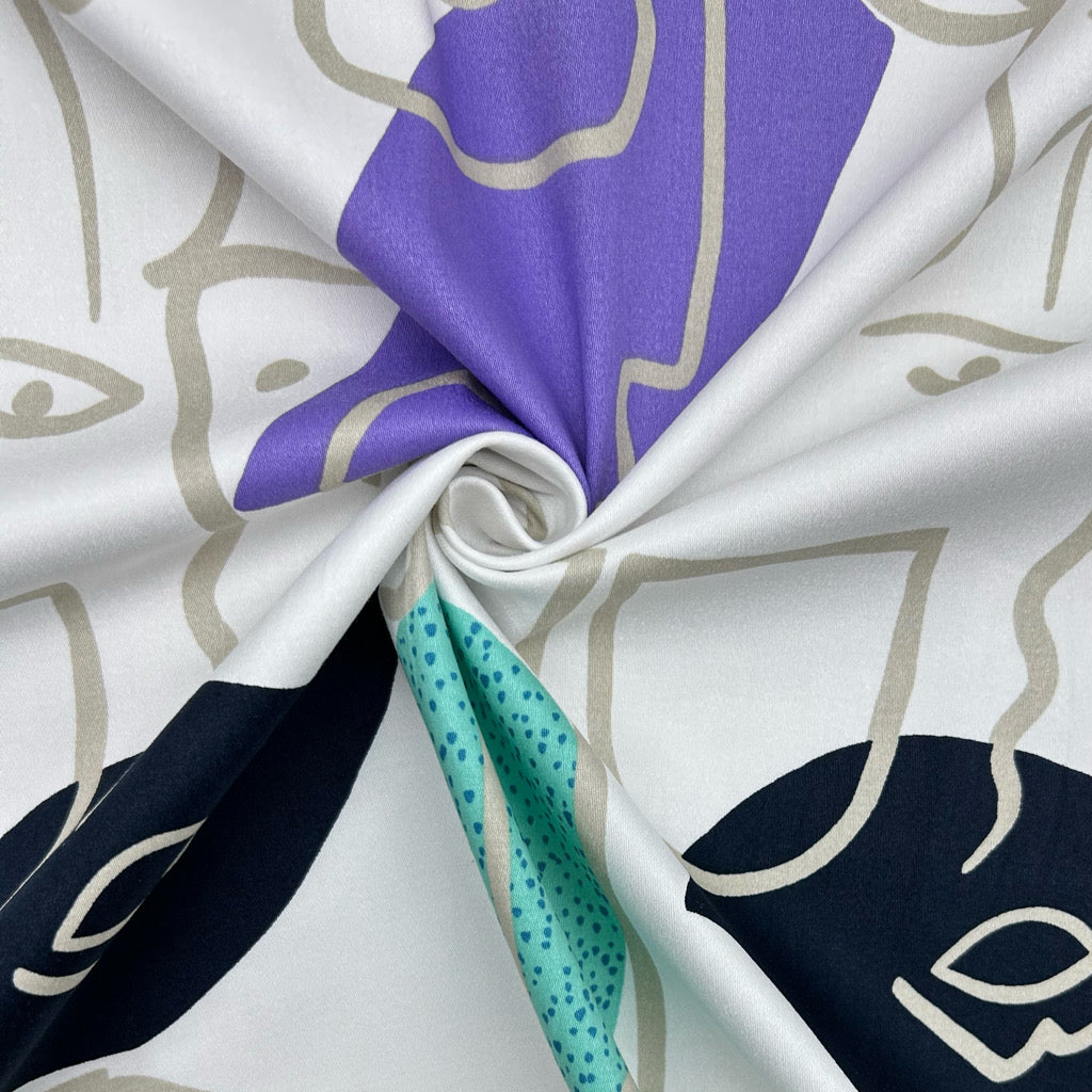 Prism Portraits Cotton Satin Fabric