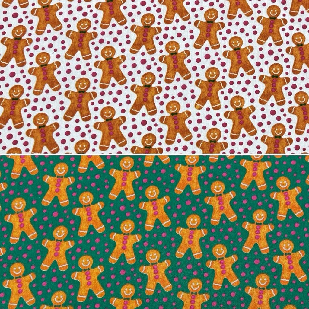 Gingerbread Man Polycotton Fabric - Pound Fabrics