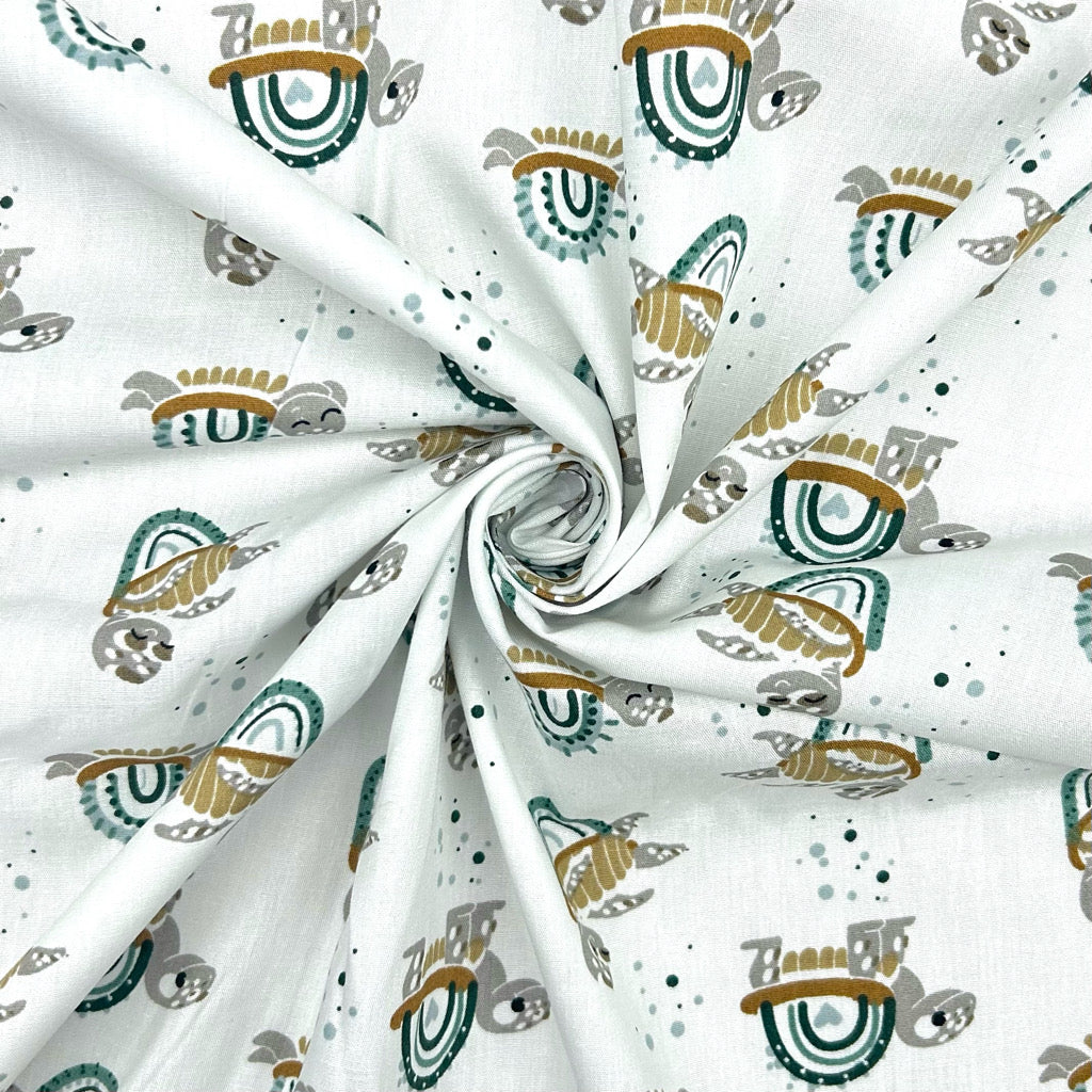 Turtle Bliss Cotton Poplin Fabric