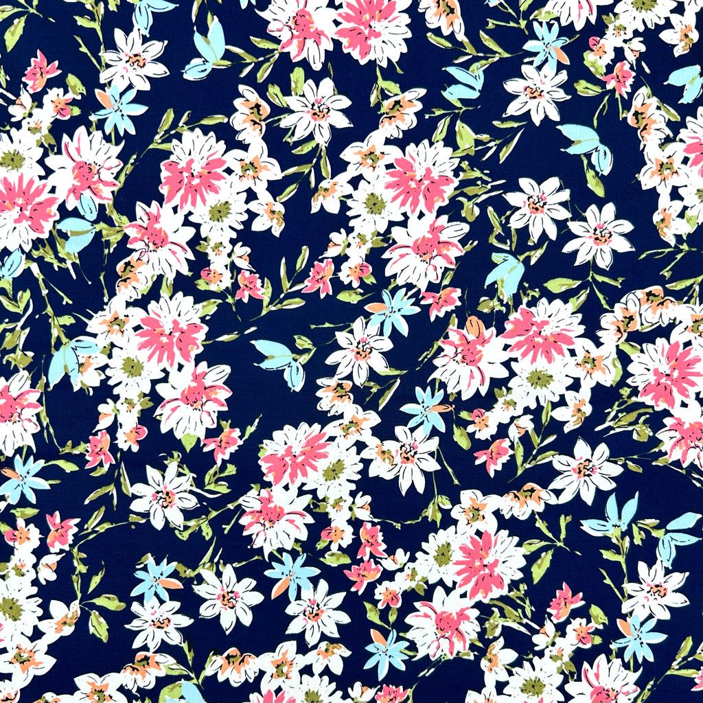 Daisy Bloom Rose & Hubble Cotton Poplin Fabric