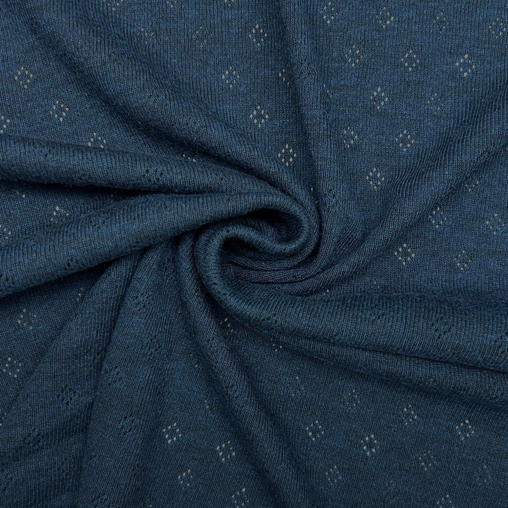 Tiny Diamond Pointelle Jersey Fabric