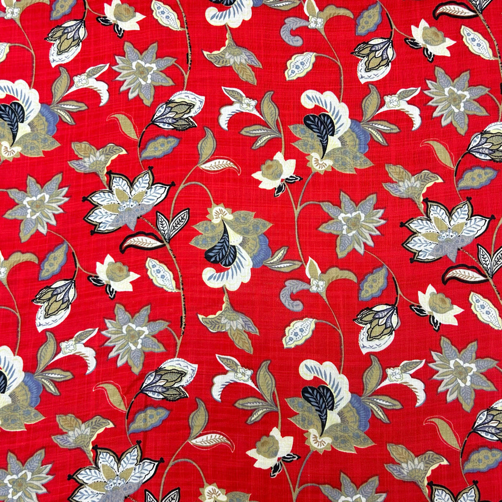 Patterned Floral Viscose Cotton Lawn Fabric