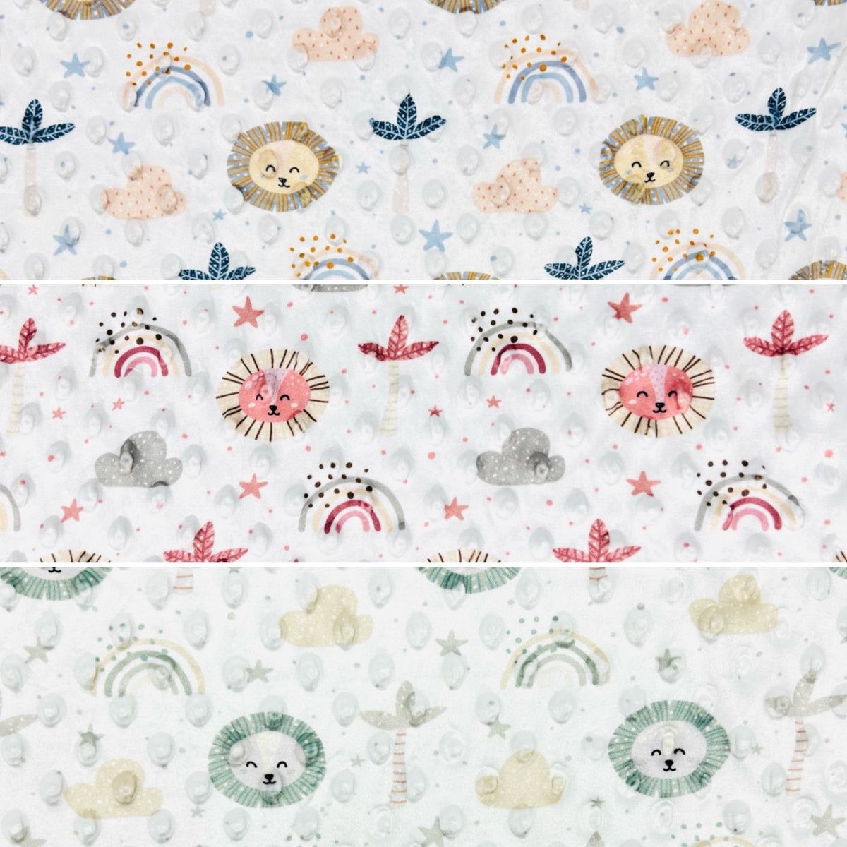 Rainbow Safari Dimple Fleece Fabric