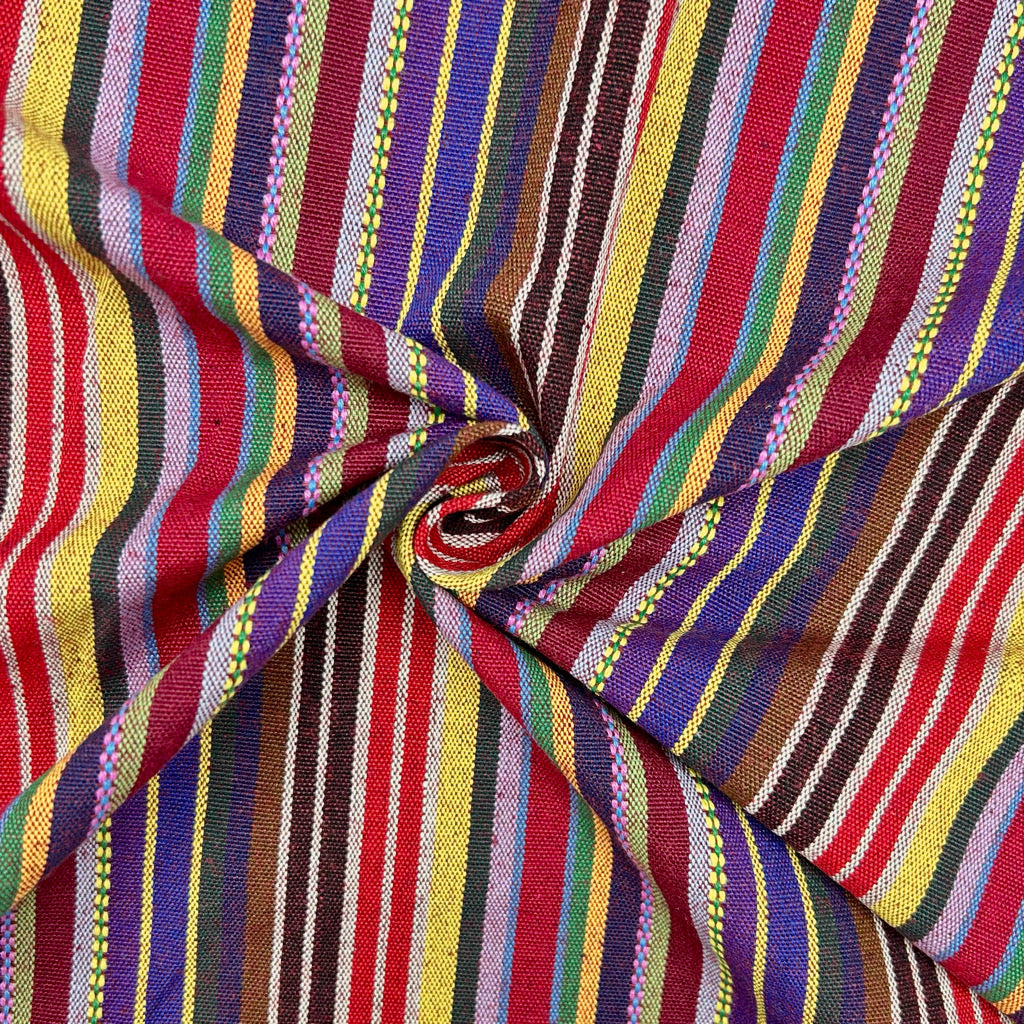 Fiesta Rainbow Tribal Print Recycled Jacquard Fabric
