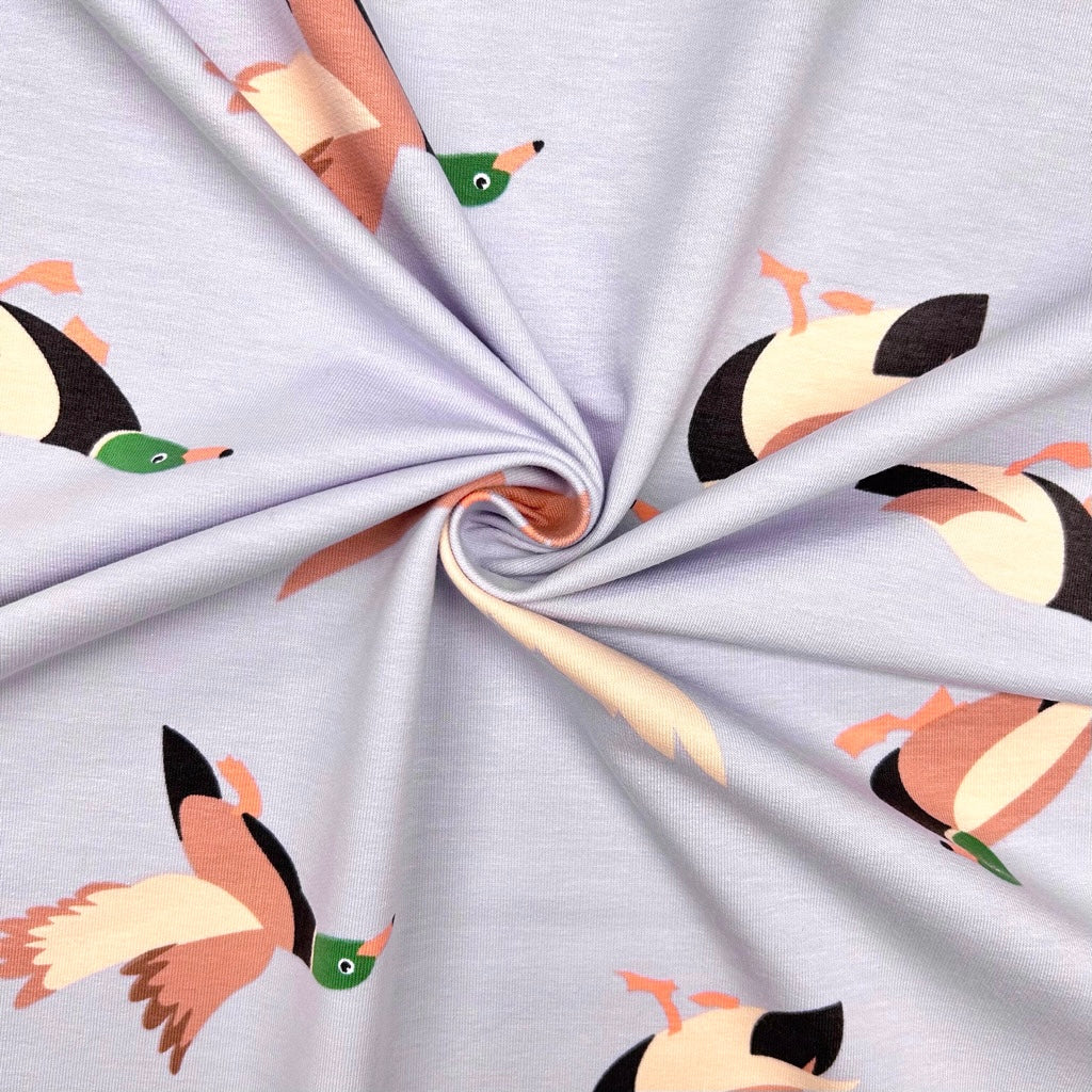 Flying Mallards French Terry Fabric
