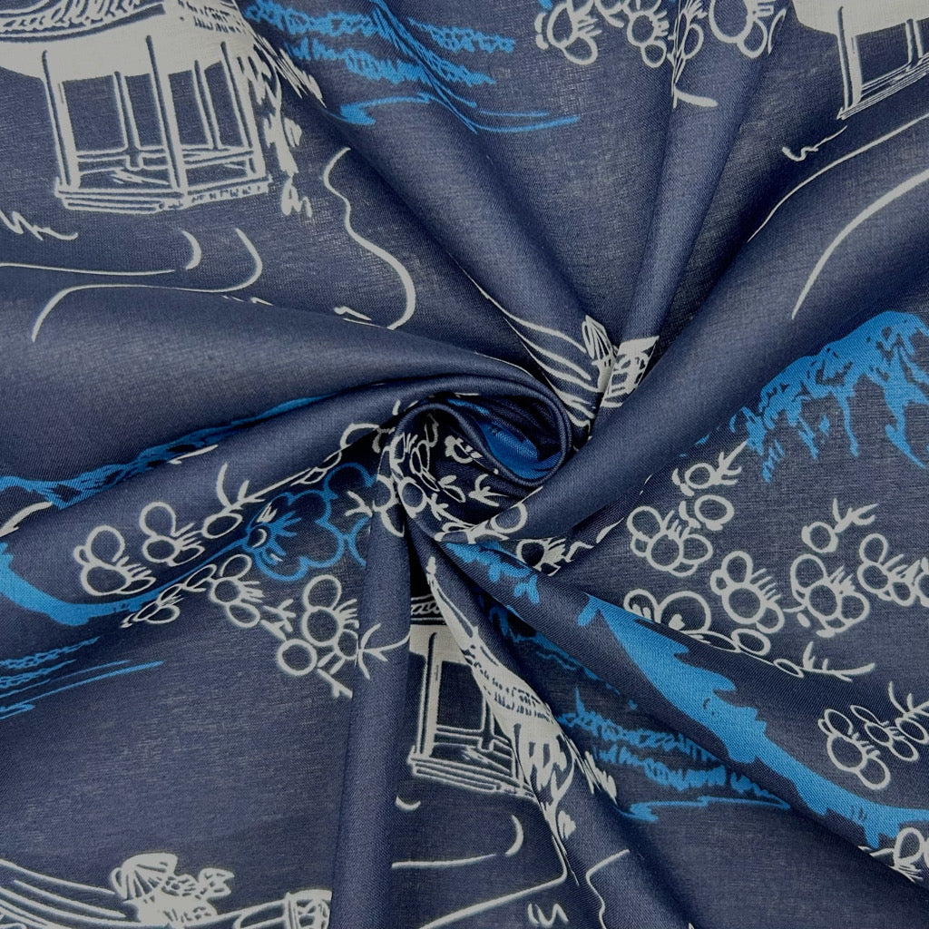Fishing Village Cotton Fabric