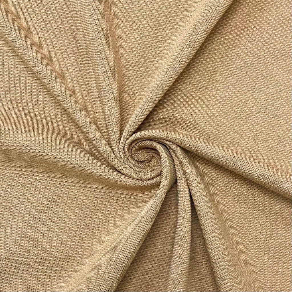 Plain Camel Beige Knit Fabric
