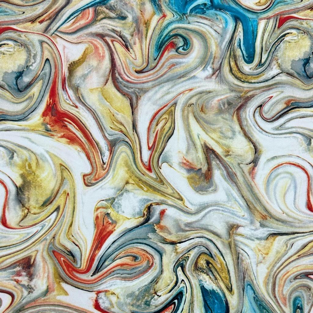 Multicoloured Ripple Crepe Fabric - Pound Fabrics