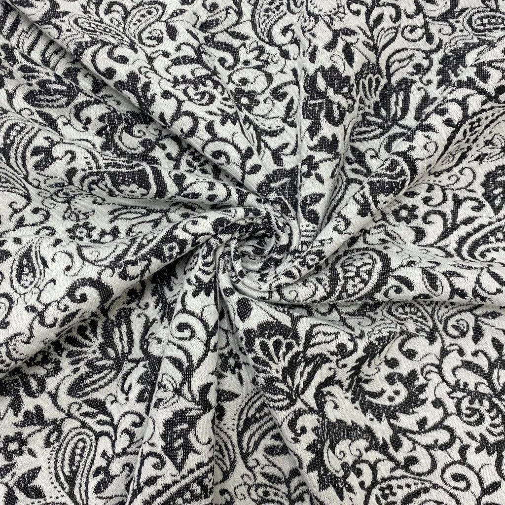 Paisley Jacquard Knit Fabric - Pound Fabrics