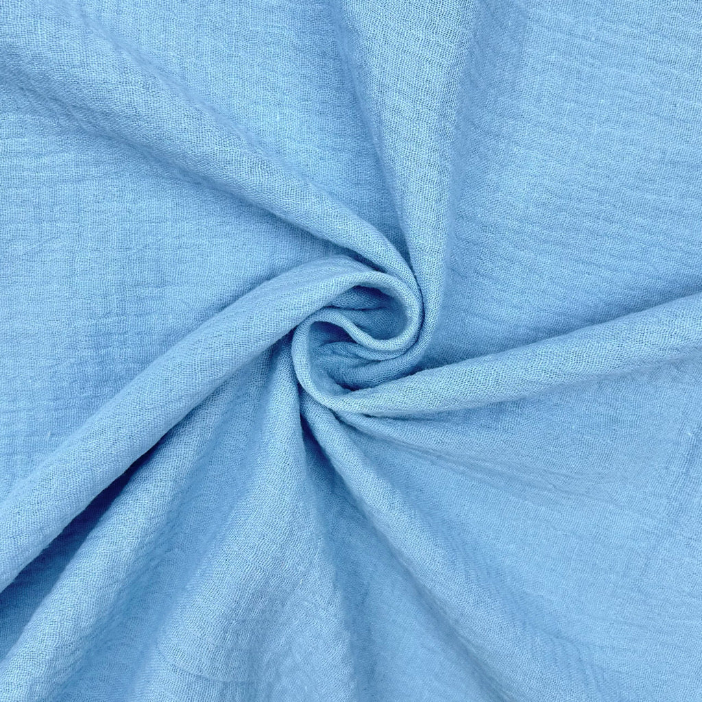 Special Offer Plain Blue Double Gauze Fabric