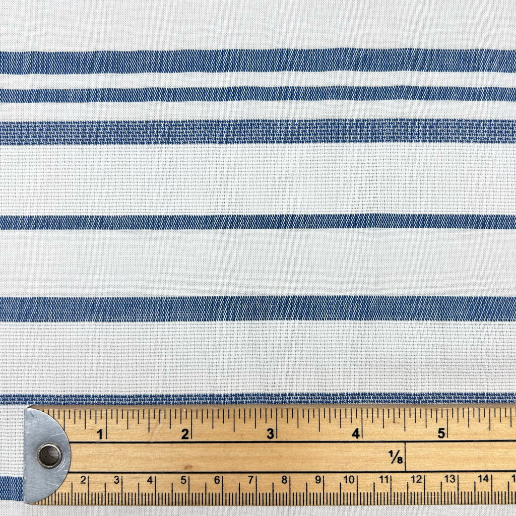 Classic Blue Stripe Cotton Fabric