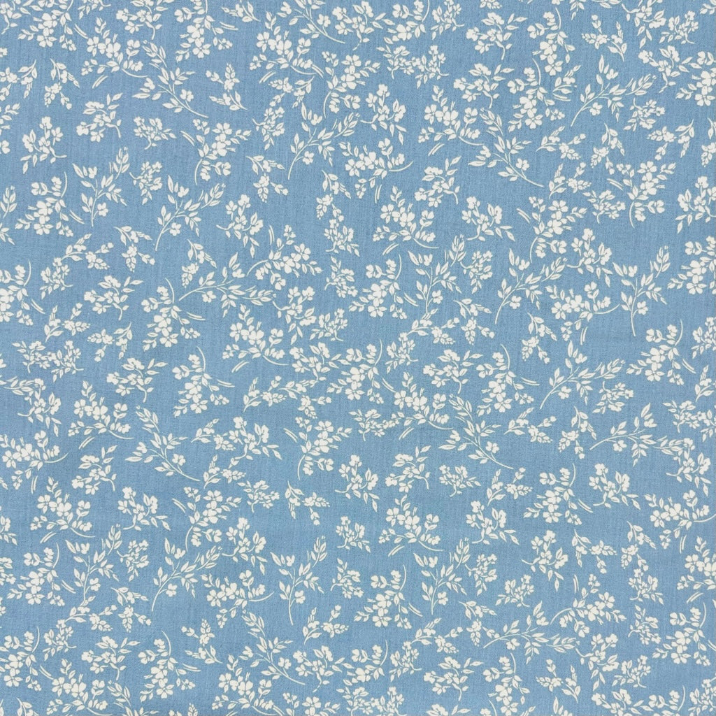 Vintage Ditsy Rose & Hubble Cotton Poplin Fabric