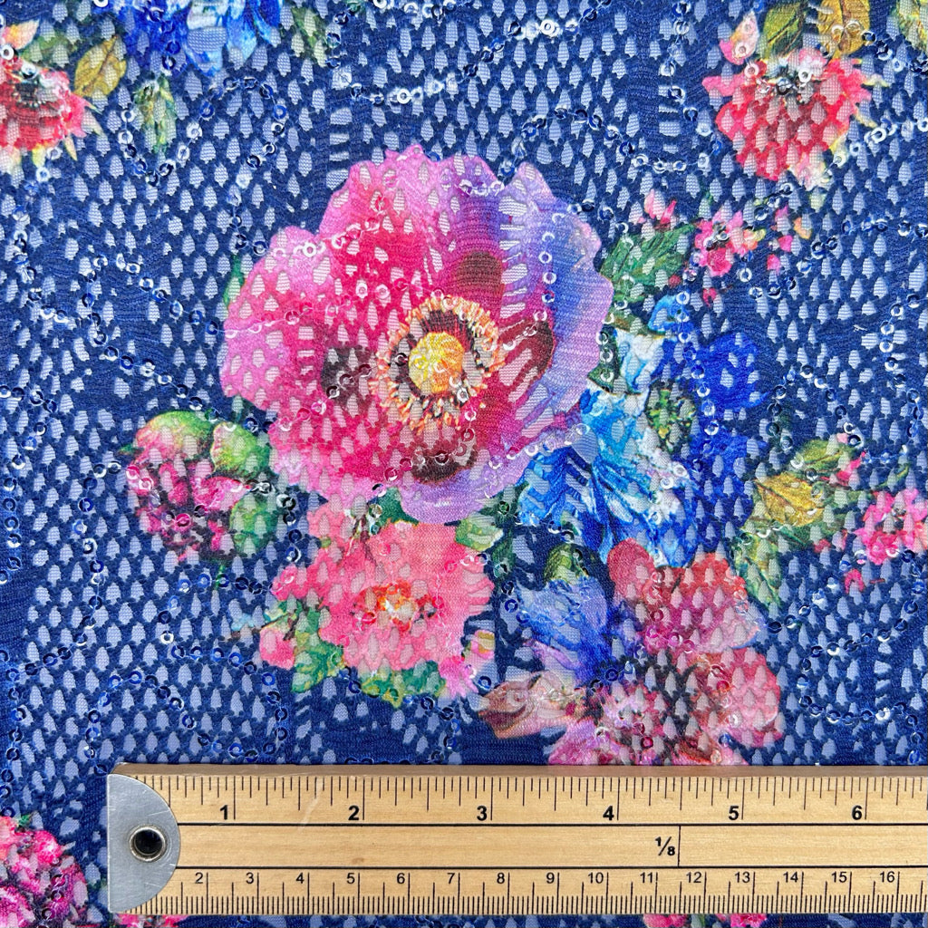 Rosette Garden Stretch Fabric