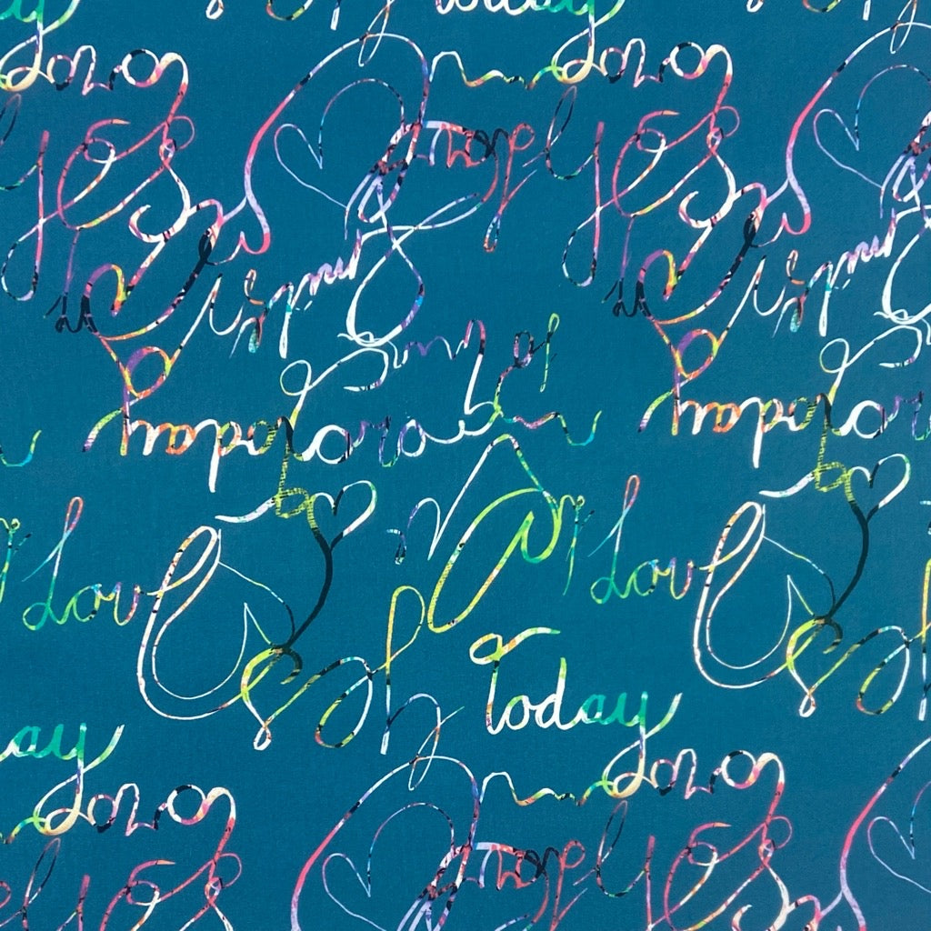 Cursive Writing Softshell Fabric