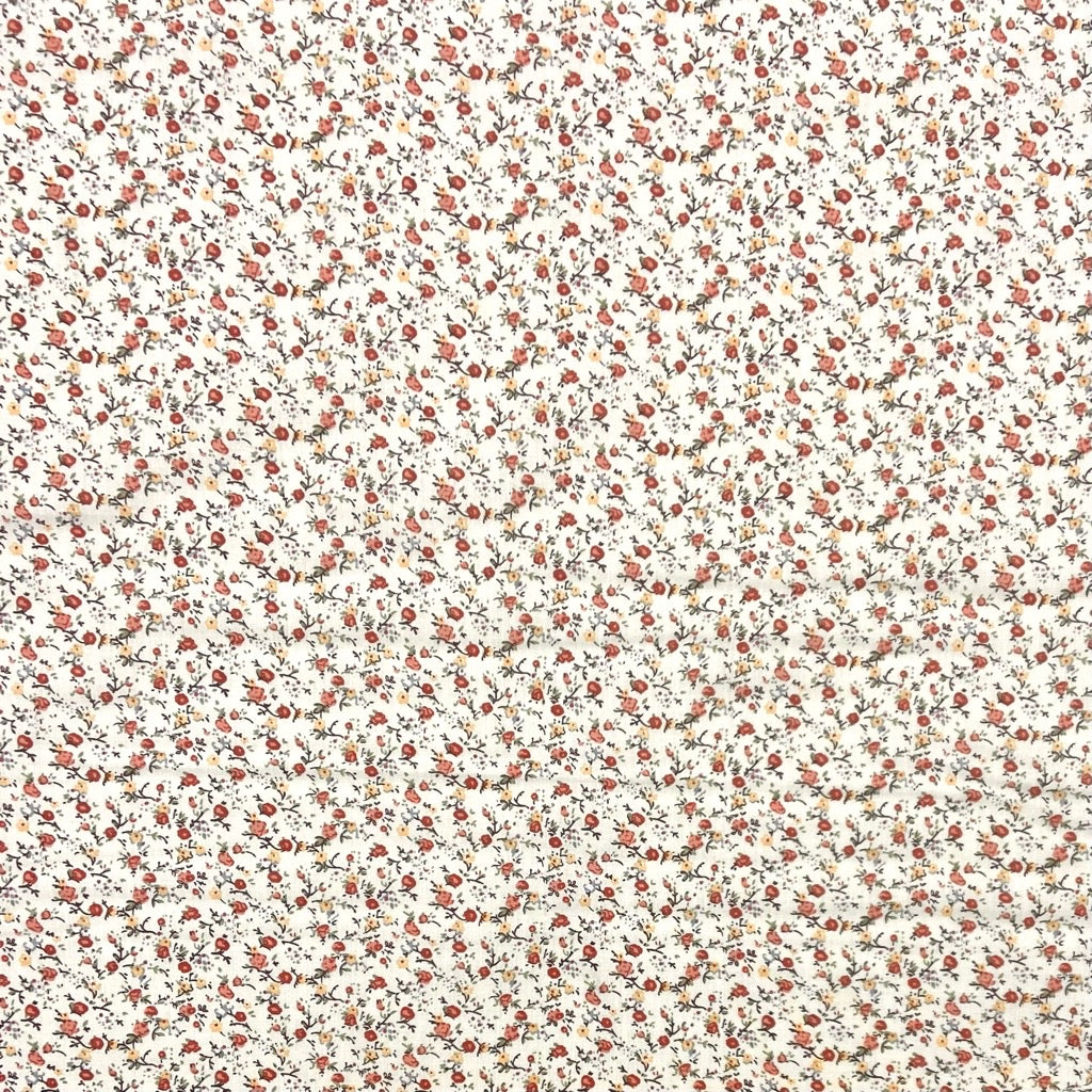 Autumn Flowers Polycotton Fabric