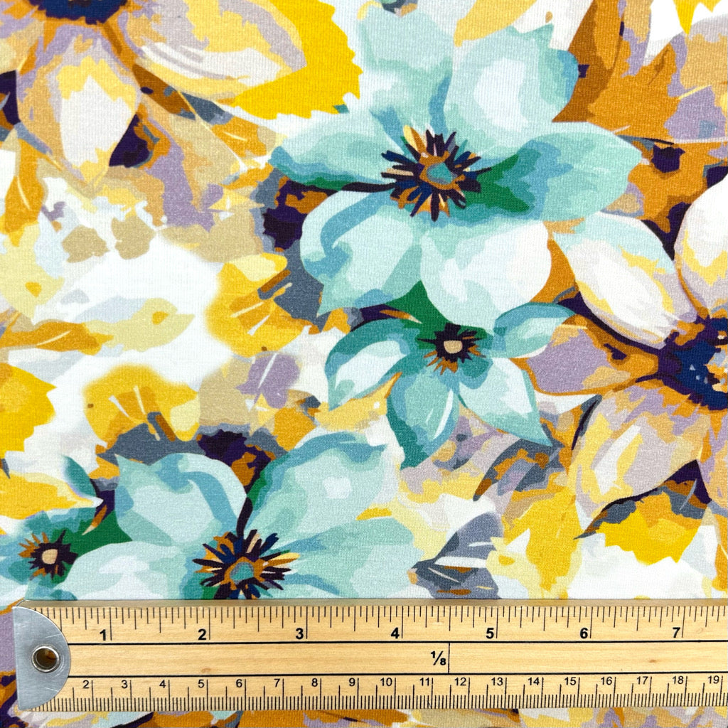 Sunny Petals Cotton Jersey Fabric