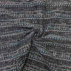 1m Grey/blue boucle knit Trim 1 width - Fabric Guild