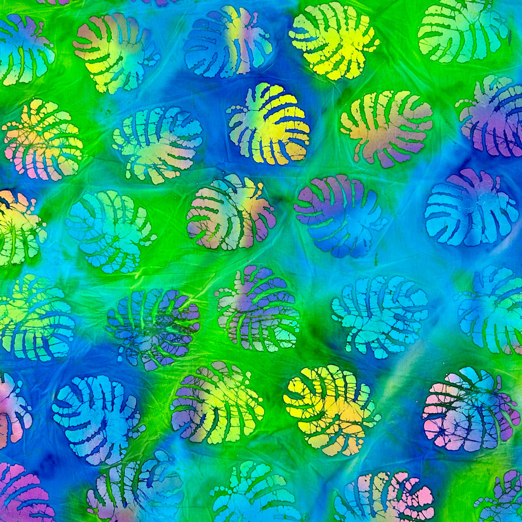 Leaf Harmony Cotton Batik Fabric