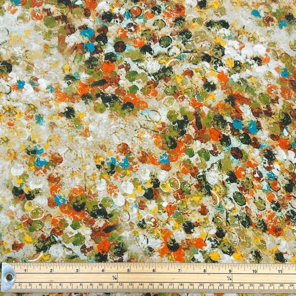Abstract Spots Crepe Fabric - Pound Fabrics