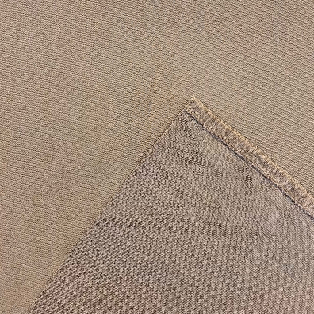 Smooth Beige Wool Blend Suiting Fabric