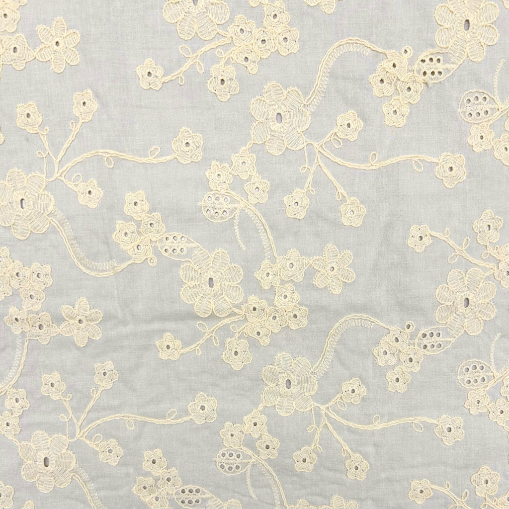 Floral Perfection Embroidered Cotton Fabric
