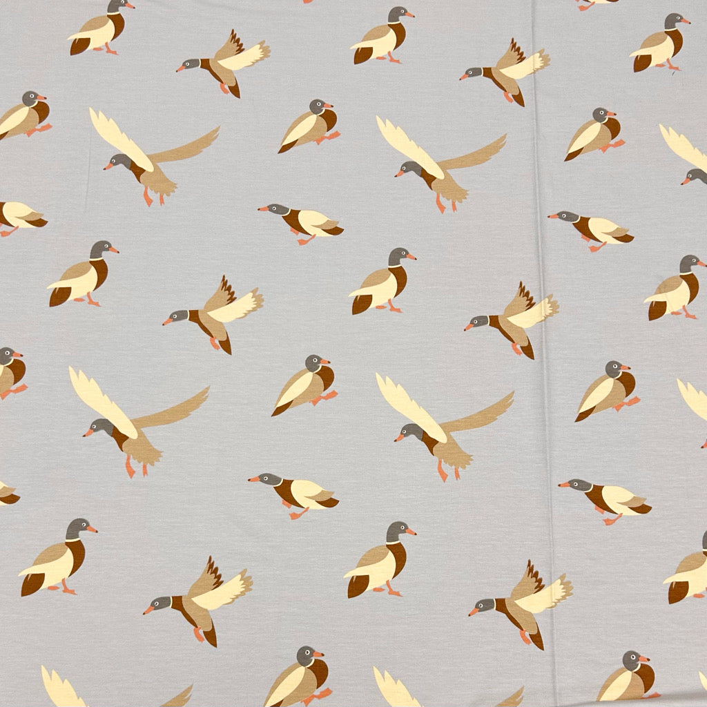 Flying Mallards French Terry Fabric