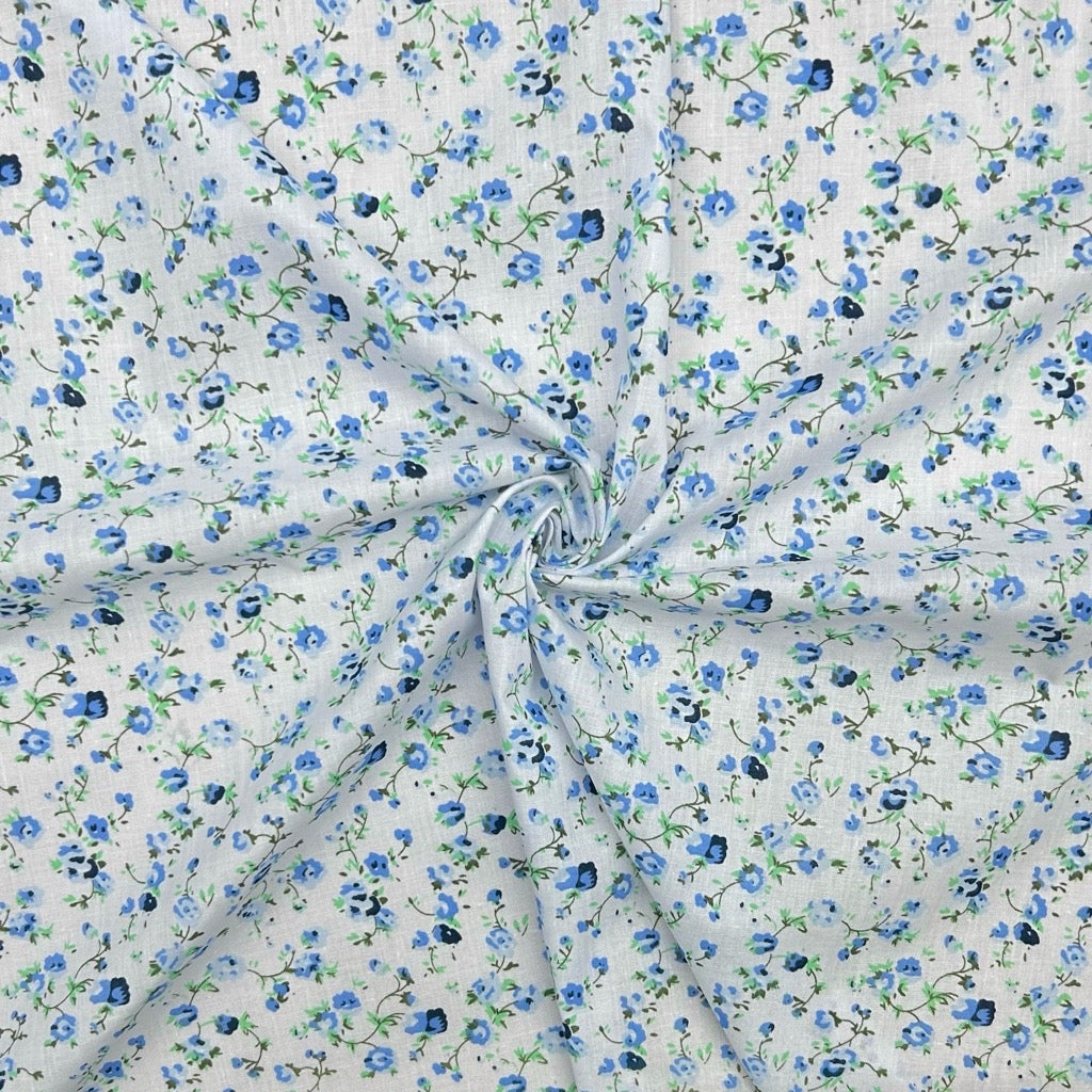 Dainty Flowers Polycotton Fabric - Pound Fabrics